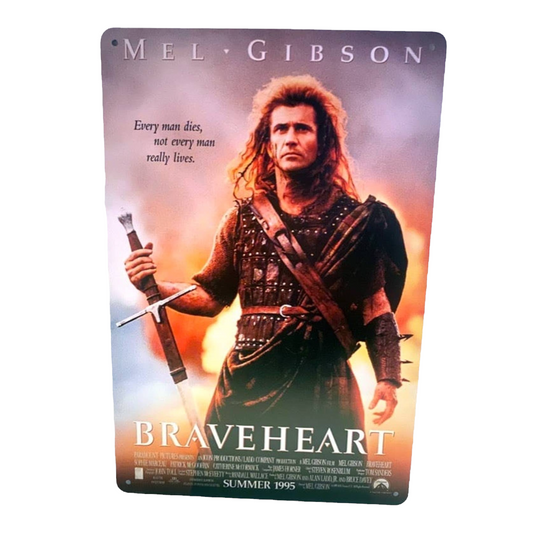 Braveheart Movie Poster Metal Tin Sign 8"x12"