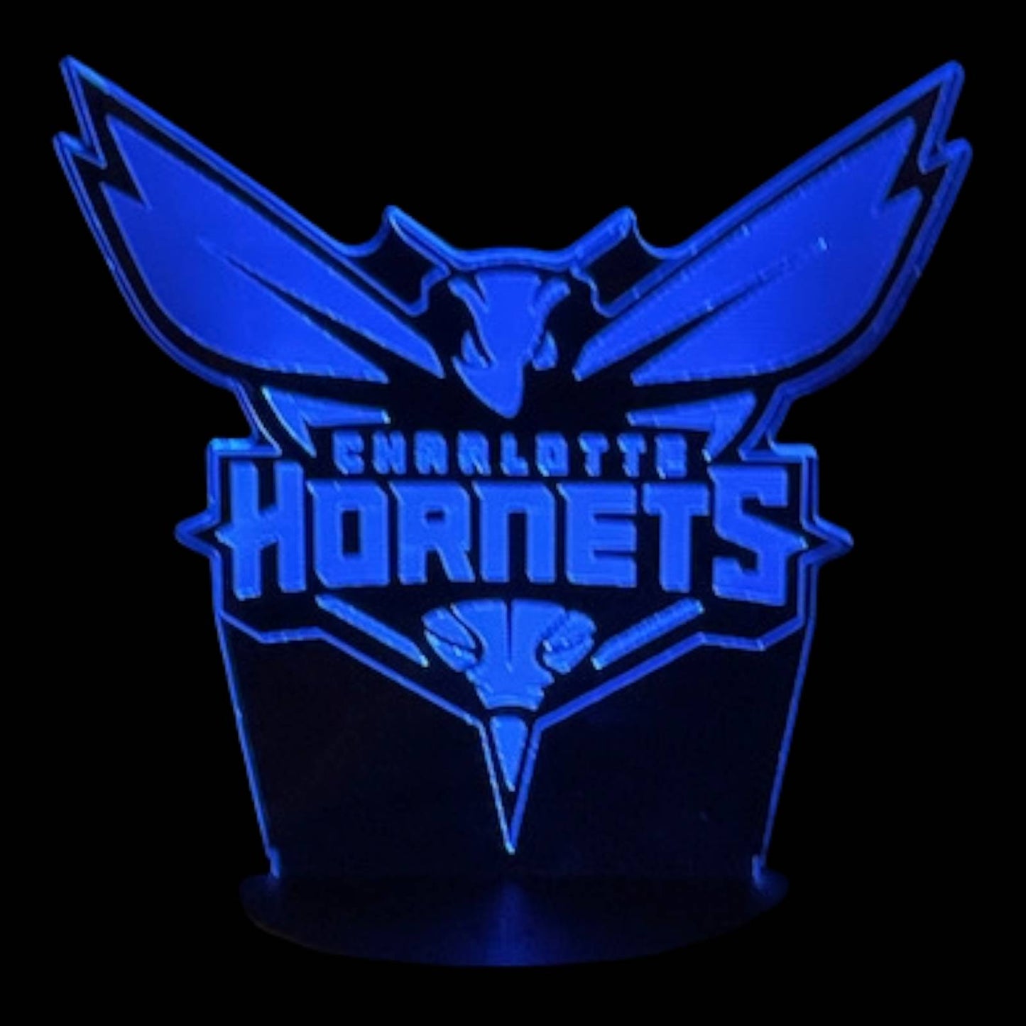 Charlotte Hornets 3D LED Night-Light 7 Color Changing Lamp w/ Touch Switch