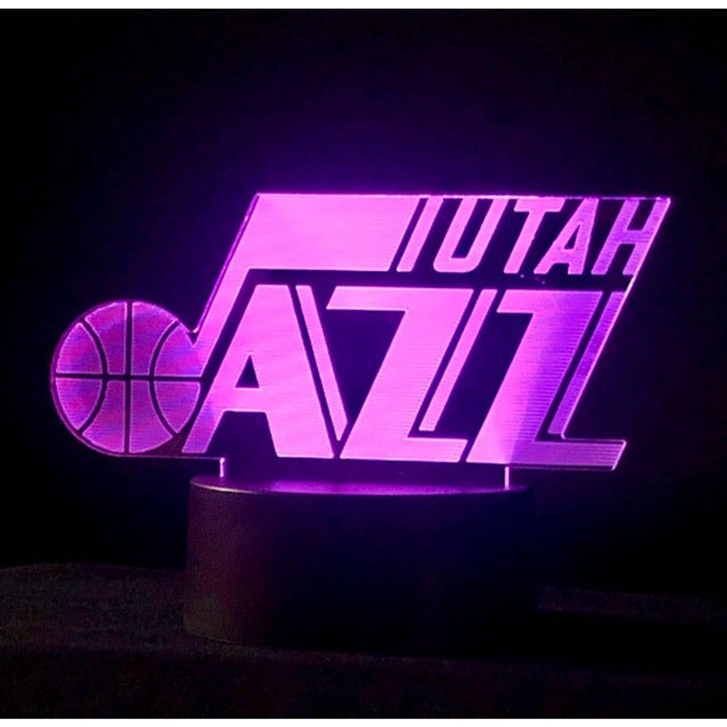 Utah Jazz 3D LED Night-Light 7 Color Changing Lamp w/ Touch Switch