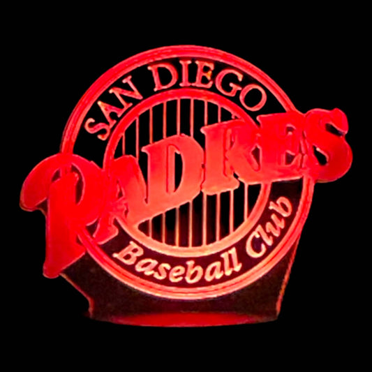 San Diego Padres 3D LED Night-Light 7 Color Changing Lamp w/ Touch Switch