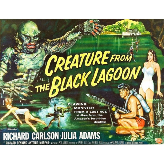 16” x 24" Creature From the Black Lagoon Canvas Print Wall Art