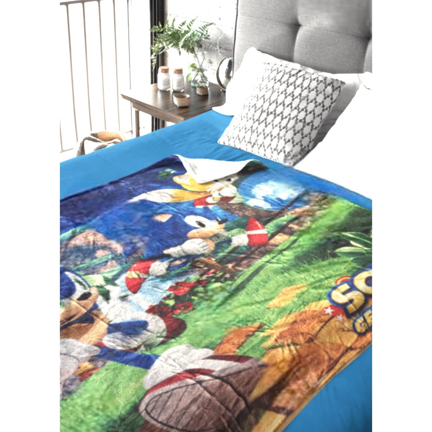Sonic Large Soft Fleece Throw Blanket