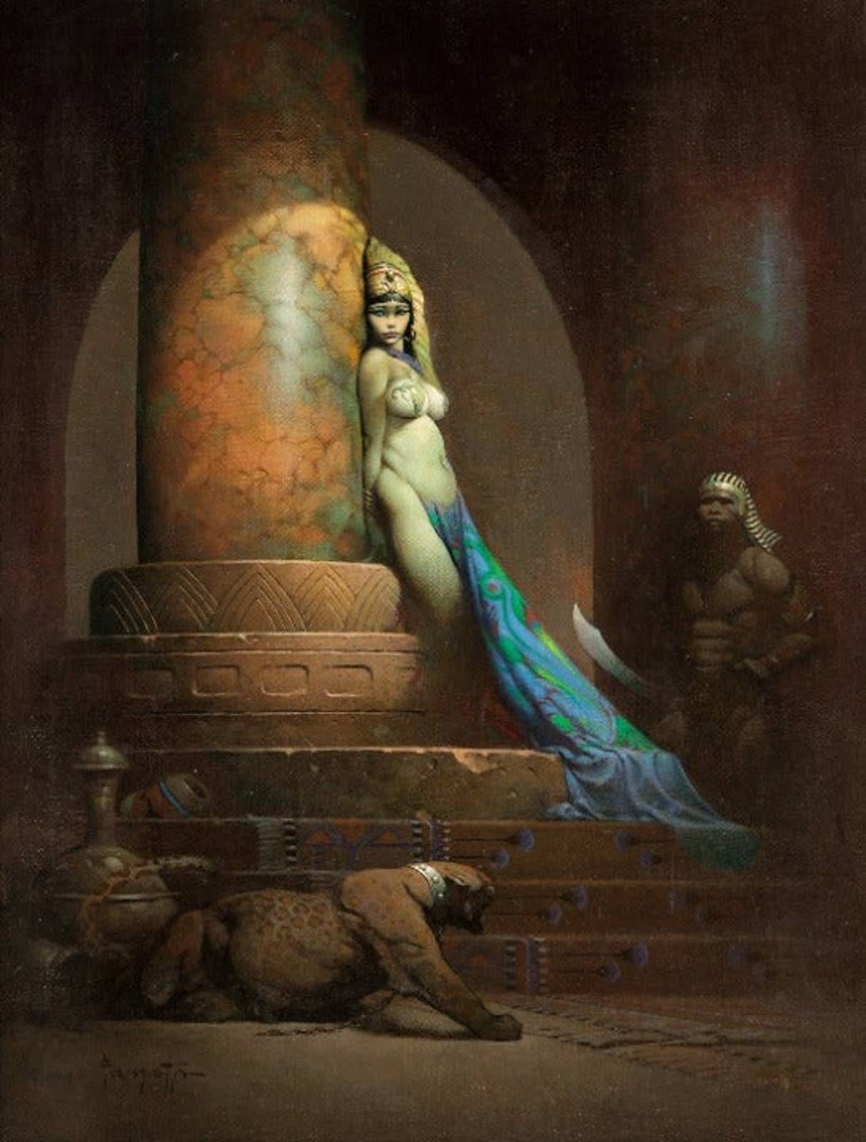 36" x 60" Frank Frazetta 'Egyptian Queen' Tapestry Wall Hanging Décor