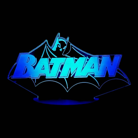 Batman Logo 3D LED Night-Light 7 Color Changing Lamp w/ Touch Switch