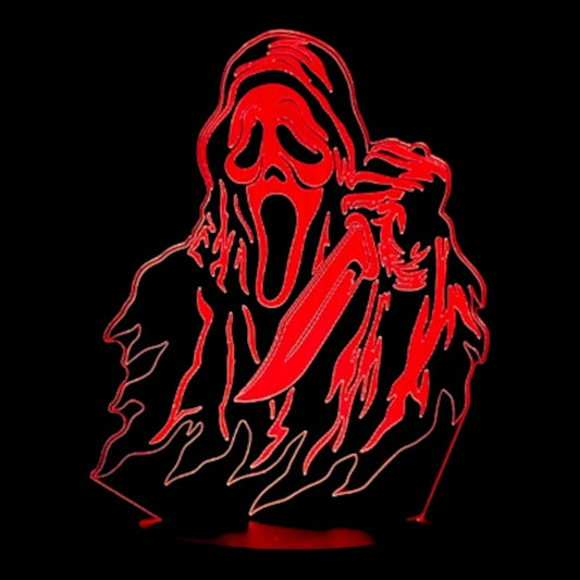 Scream 3D LED Night-Light 7 Color Changing Lamp w/ Touch Switch