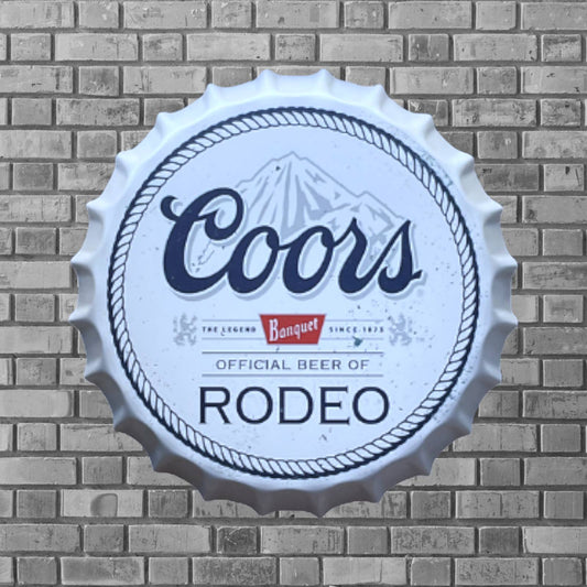 14” Coors Bottle Cap Metal Tin Sign