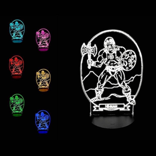 He-Man 3D LED Night-Light 7 Color Changing Lamp w/ Touch Switch