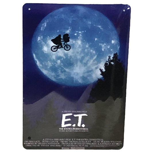 E.T. Movie Poster Metal Tin Sign 8"x12"