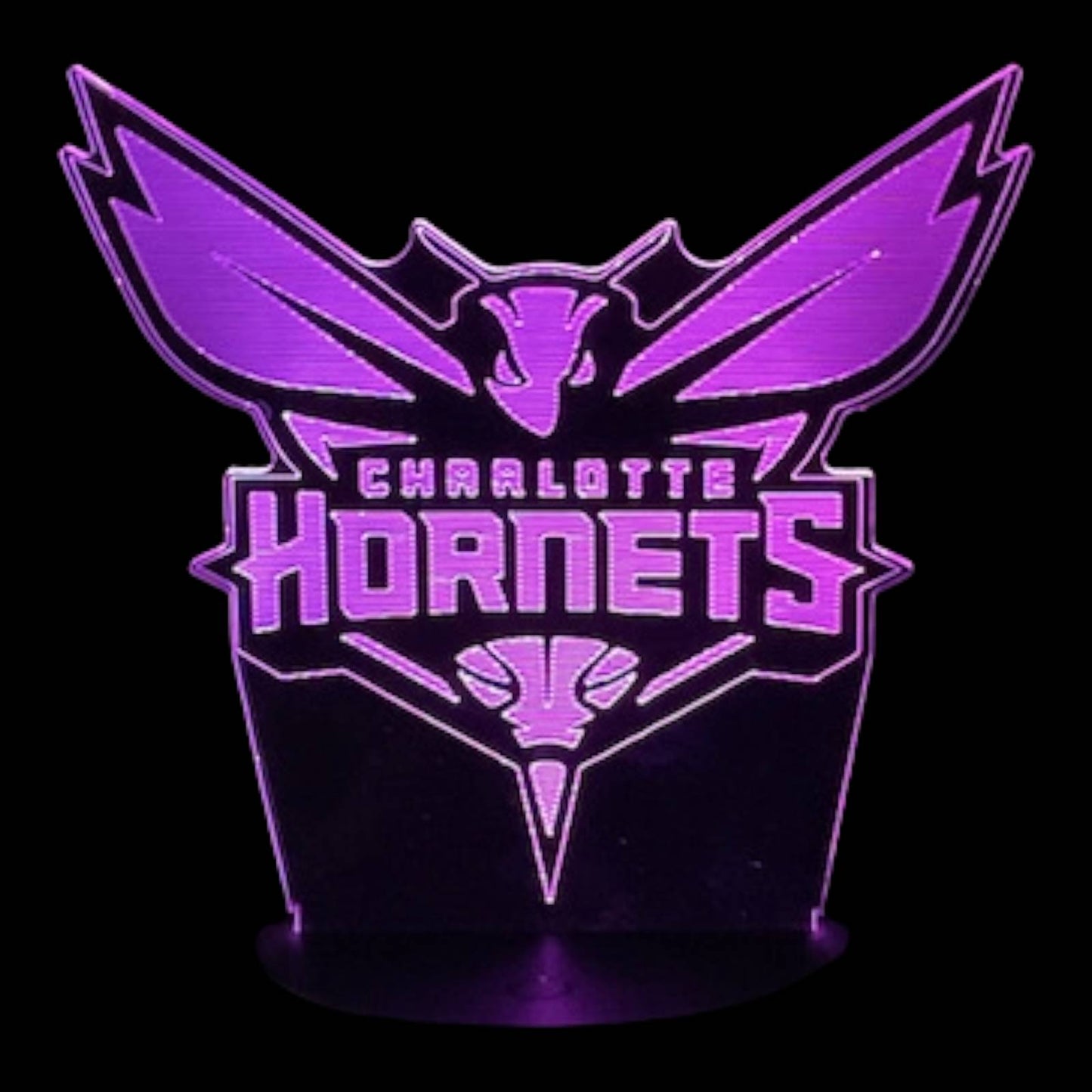 Charlotte Hornets 3D LED Night-Light 7 Color Changing Lamp w/ Touch Switch