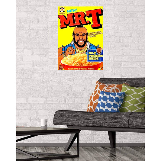 Mr. T Cereal Box Cover Poster Print Wall Art 16"x24"