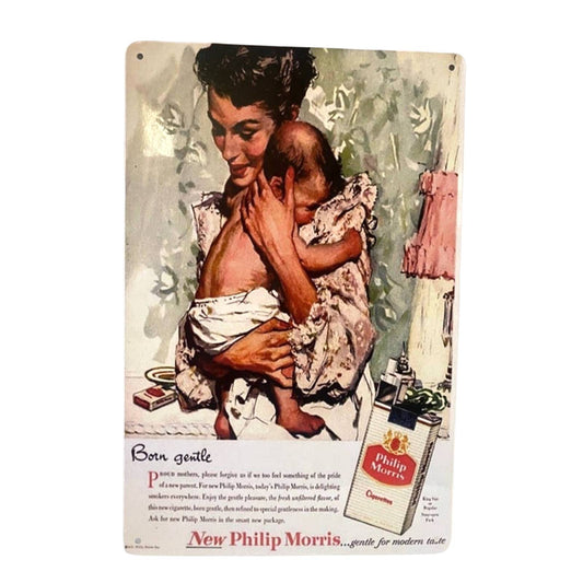 Philip Morris Cigarette Poster Ad Metal Tin Sign 8"x12"