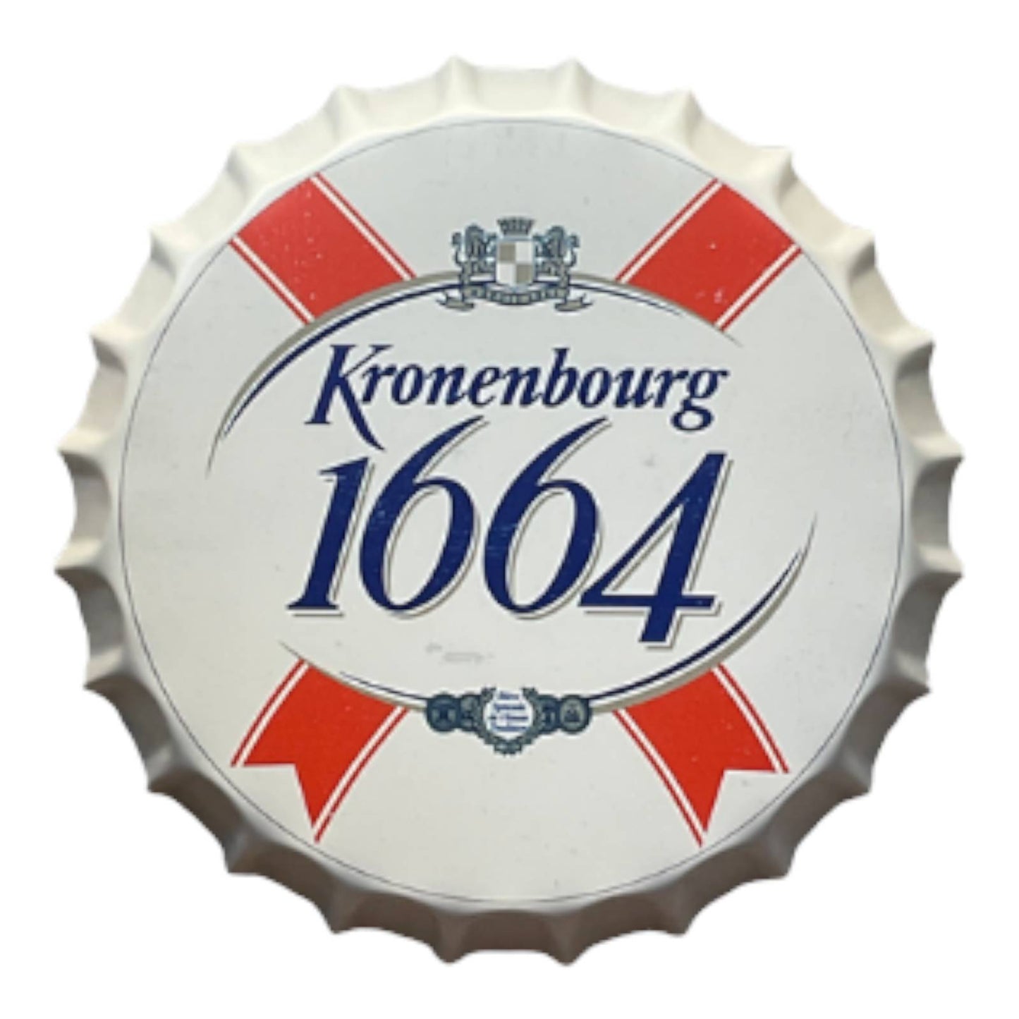 14” Kronenbourg 1664 Bottle Cap Metal Tin Sign