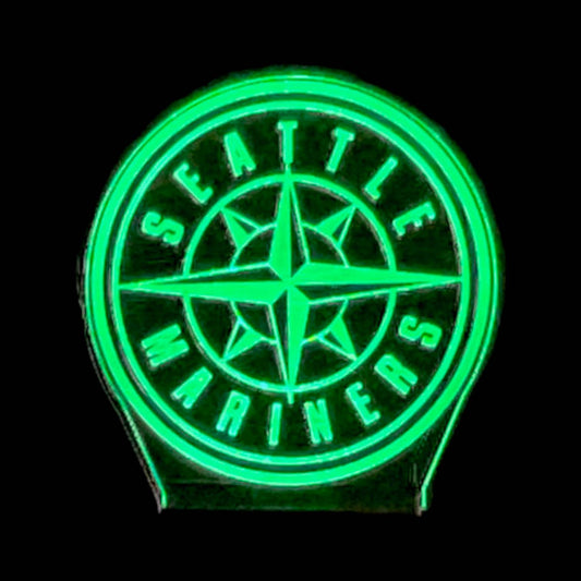 Seattle Mariners 3D LED Night-Light 7 Color Changing Lamp w/ Touch Switch