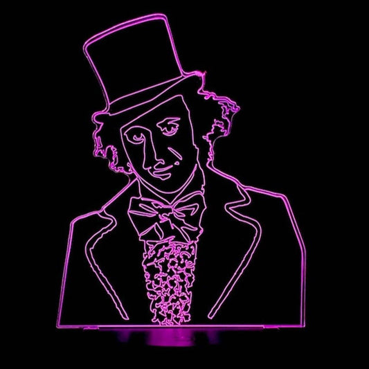 Willy Wonka 3D LED Night-Light 7 Color Changing Lamp w/ Touch Switch