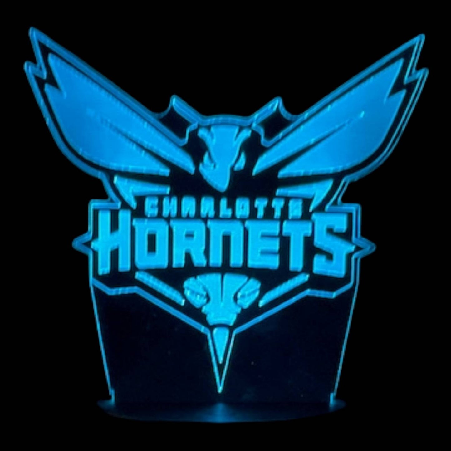 Charlotte Hornets 3D LED Night-Light 7 Color Changing Lamp w/ Touch Switch
