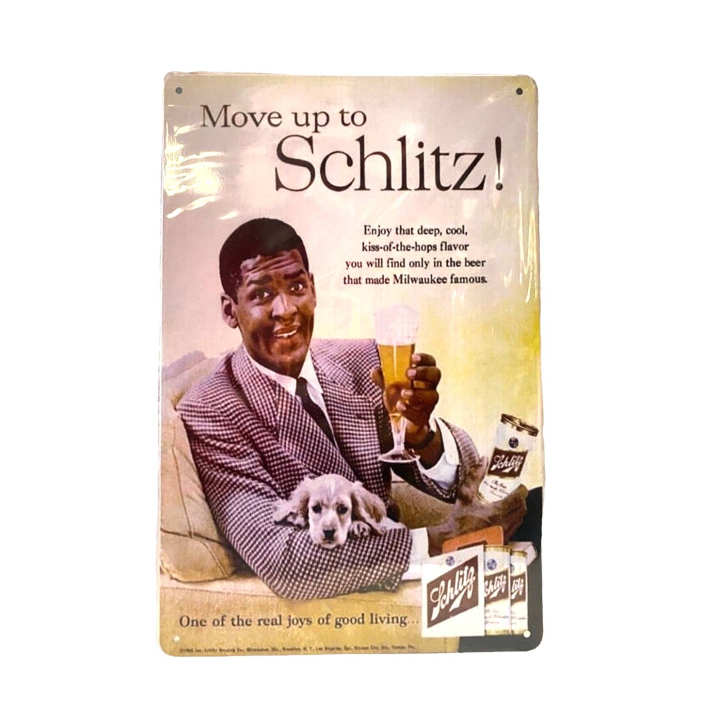 Schlitz Poster Ad Metal Tin Sign 8"x12"