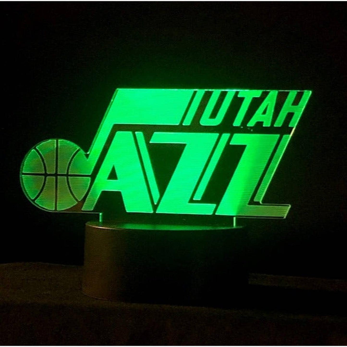 Utah Jazz 3D LED Night-Light 7 Color Changing Lamp w/ Touch Switch