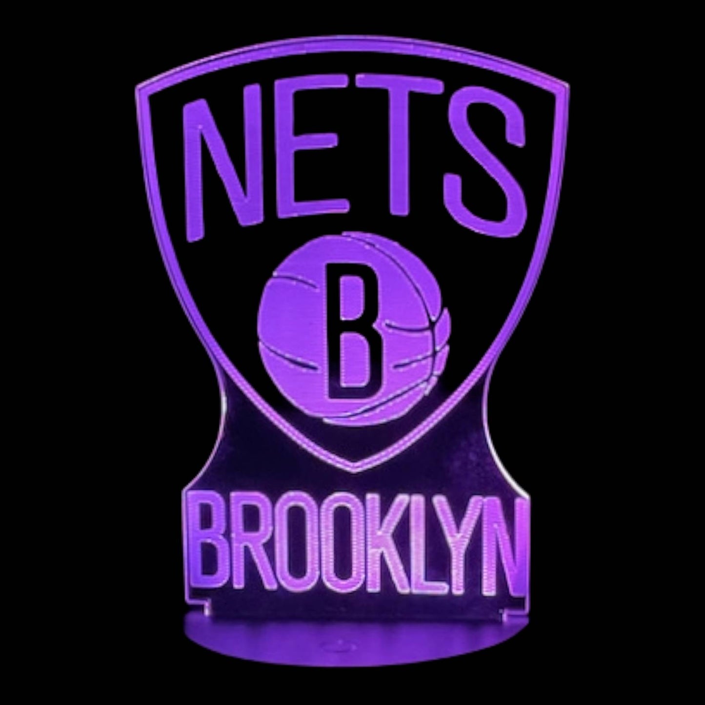 Brooklyn Nets 3D LED Night-Light 7 Color Changing Lamp w/ Touch Switch