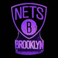 Brooklyn Nets 3D LED Night-Light 7 Color Changing Lamp w/ Touch Switch