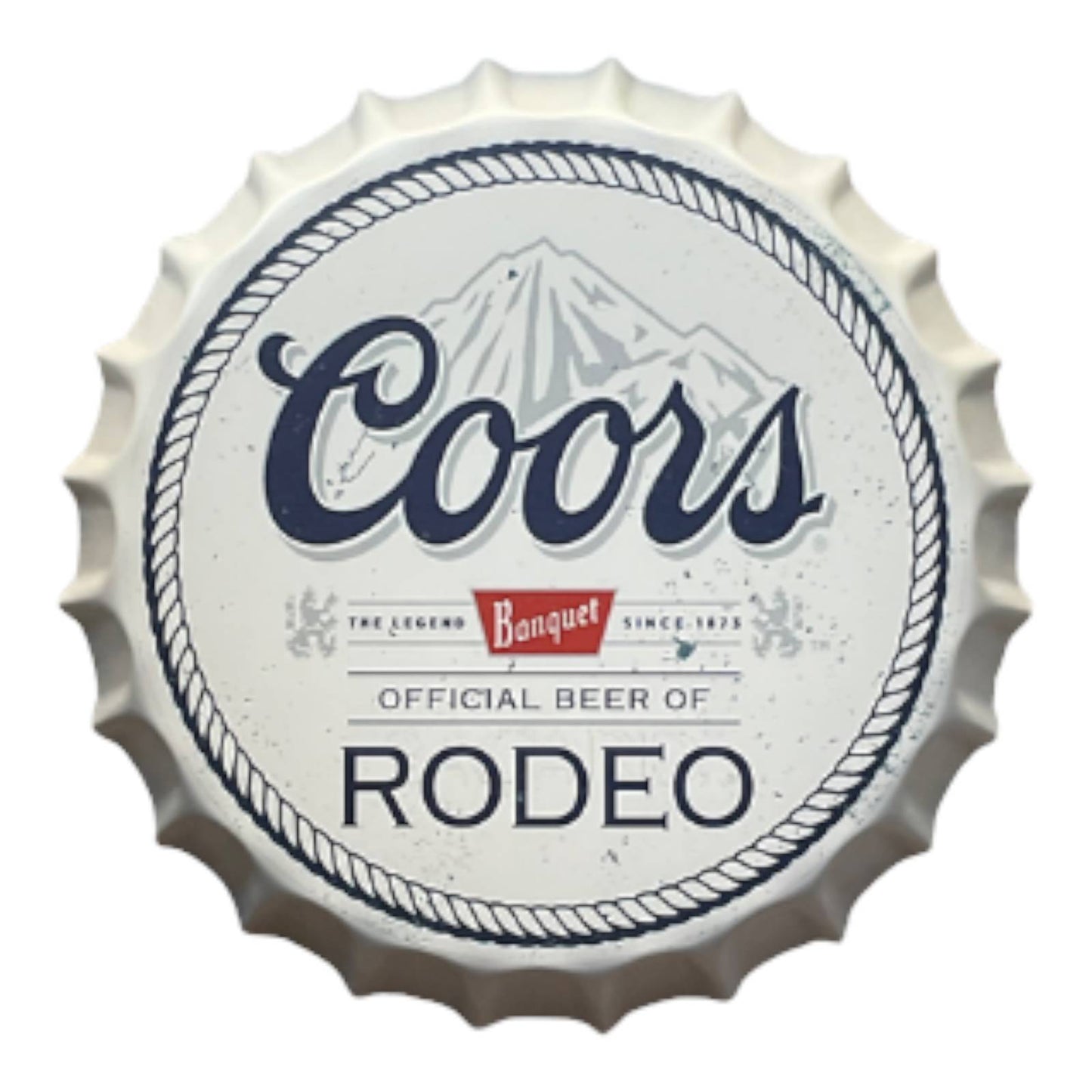 14” Coors Bottle Cap Metal Tin Sign