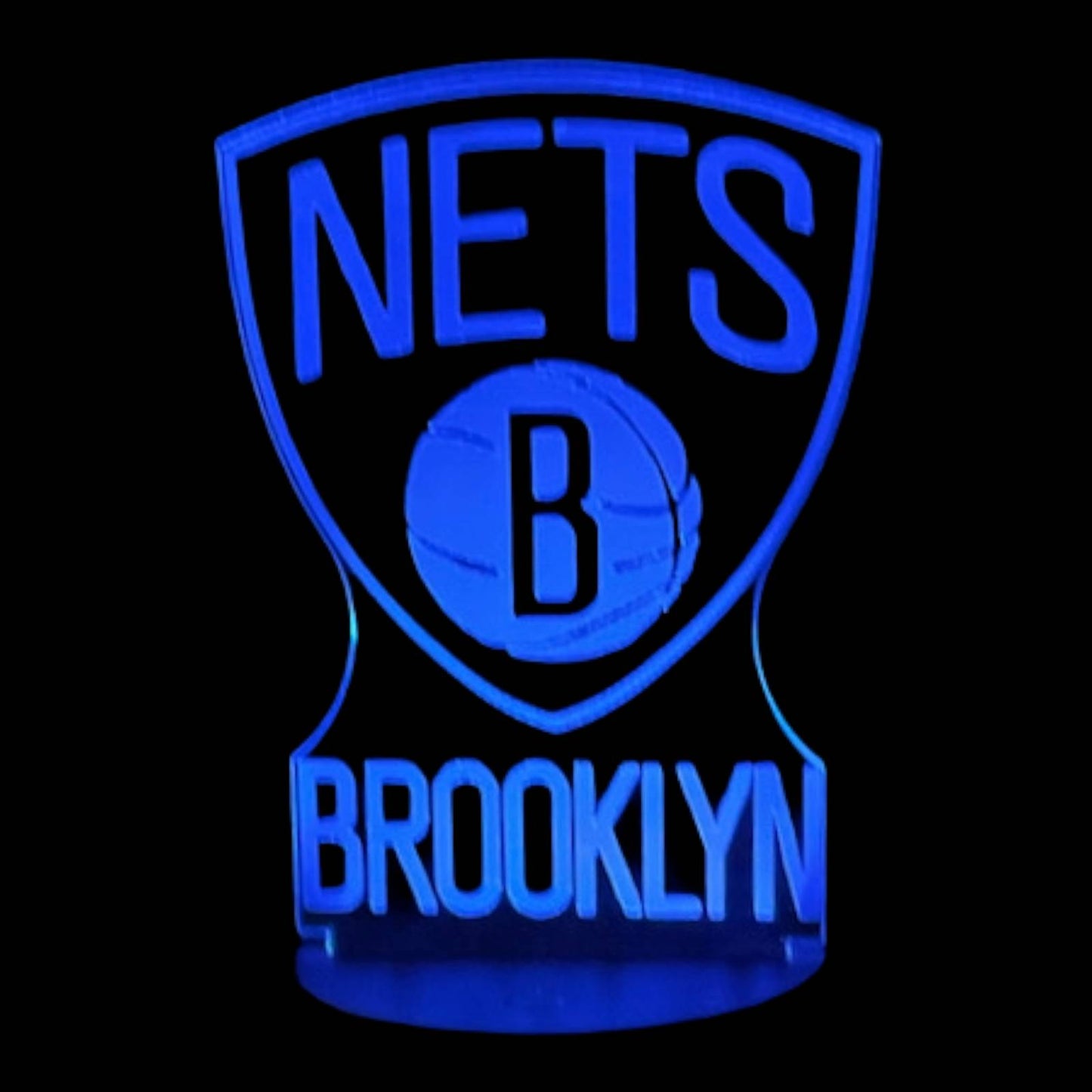Brooklyn Nets 3D LED Night-Light 7 Color Changing Lamp w/ Touch Switch