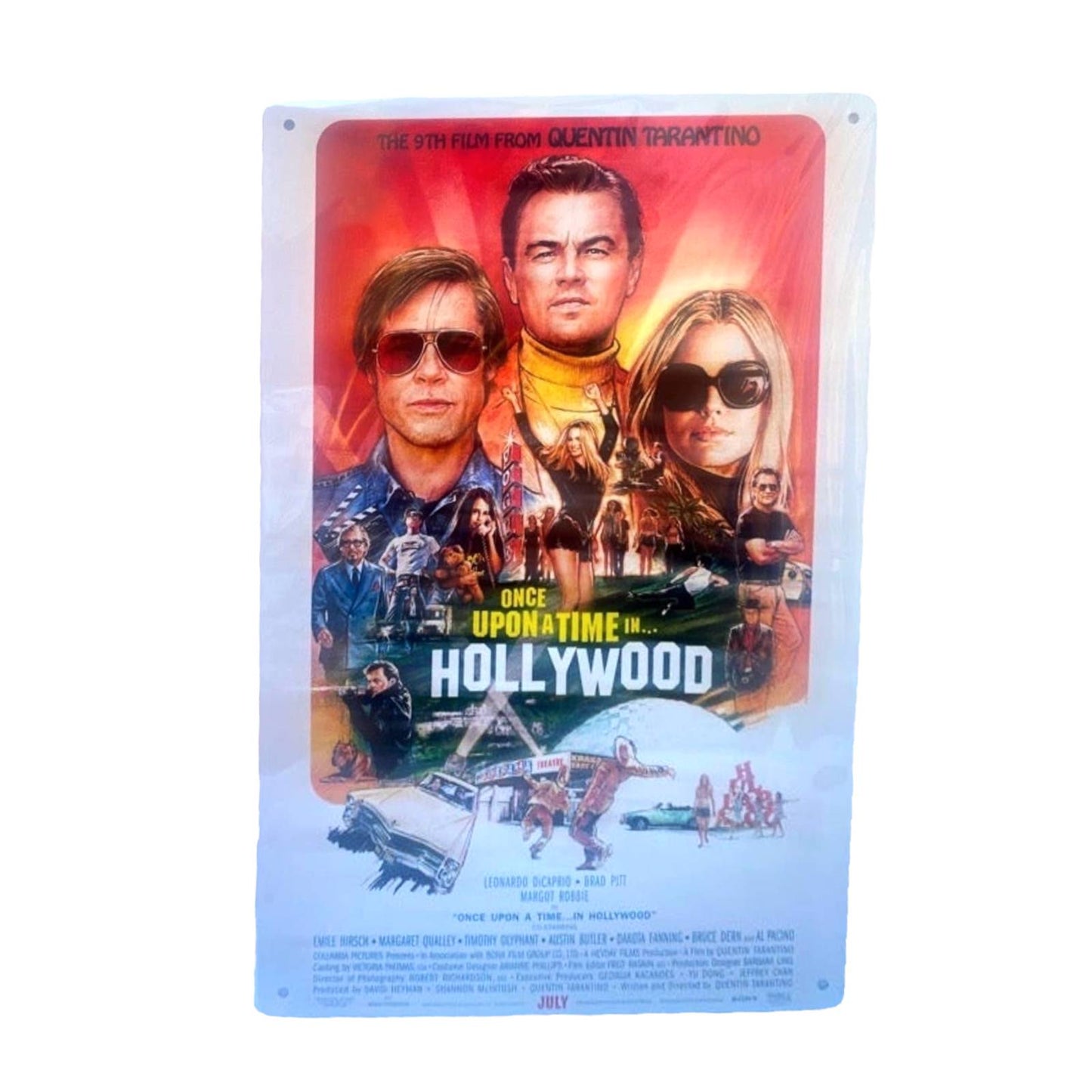 Once Upon A Time In Hollywood Movie Poster Metal Tin Sign 8"x12"