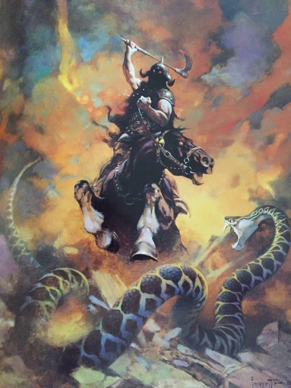 36" x 60" Frank Frazetta 2 Tapestry Wall Hanging Décor