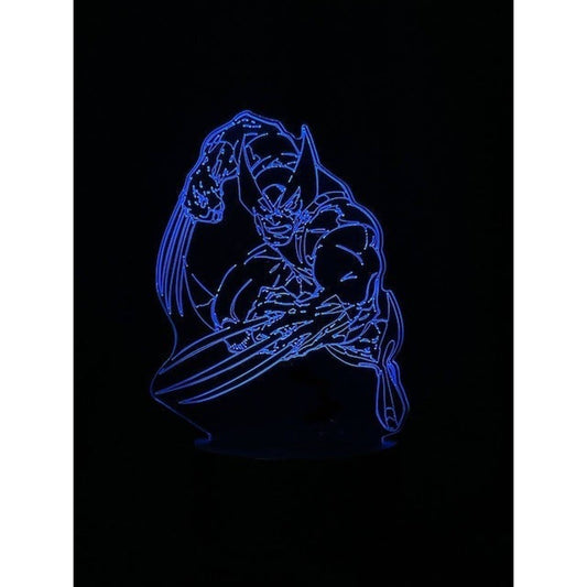 Wolverine 3D LED Night-Light 7 Color Changing Lamp w/ Touch Switch