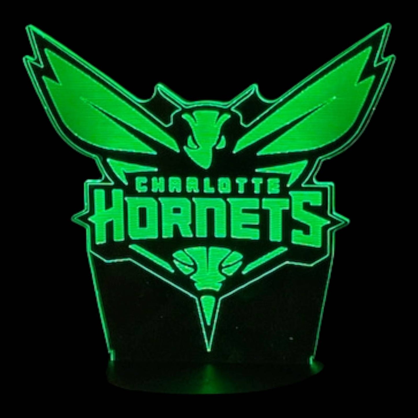 Charlotte Hornets 3D LED Night-Light 7 Color Changing Lamp w/ Touch Switch