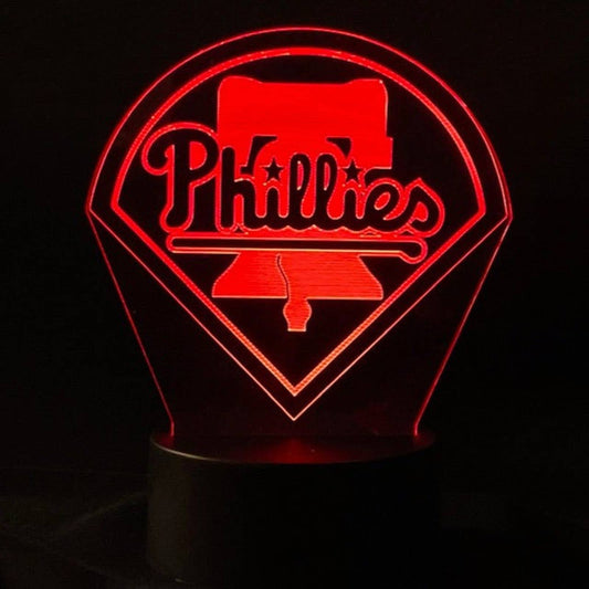 Philadelphia Phillies 3D LED Night-Light 7 Color Changing Lamp w/ Touch Switch