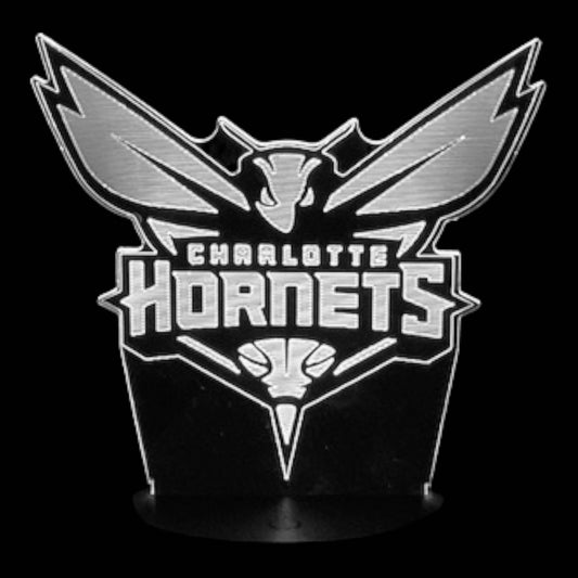 Charlotte Hornets 3D LED Night-Light 7 Color Changing Lamp w/ Touch Switch