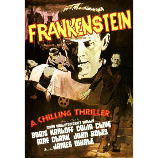 16” x 24" FRANKENSTEIN Canvas Print Wall Art