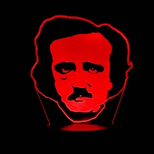 Edgar Alan Poe 3D LED Night-Light 7 Color Changing Lamp w/ Touch Switch
