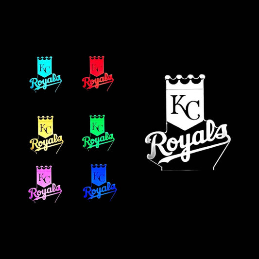 Kansas City Royals 3D LED Night-Light 7 Color Changing Lamp w/ Touch Switch