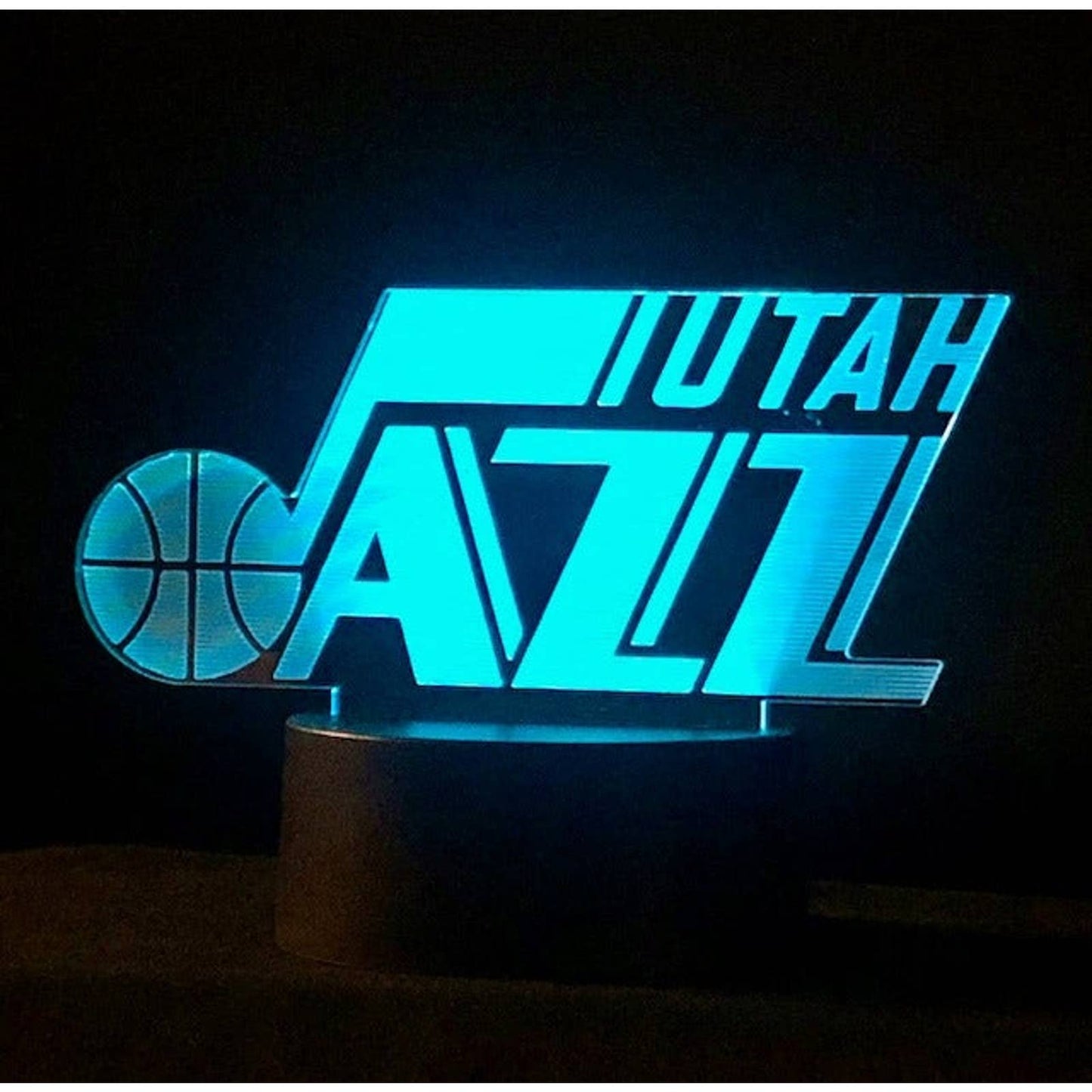 Utah Jazz 3D LED Night-Light 7 Color Changing Lamp w/ Touch Switch