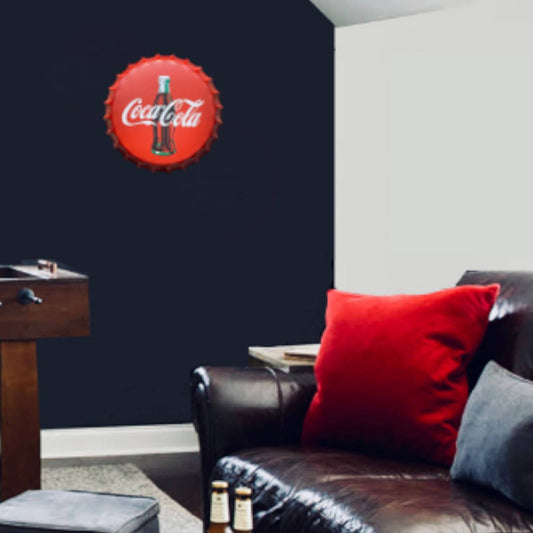 14” Coca-Cola Bottle Cap Metal Tin Sign