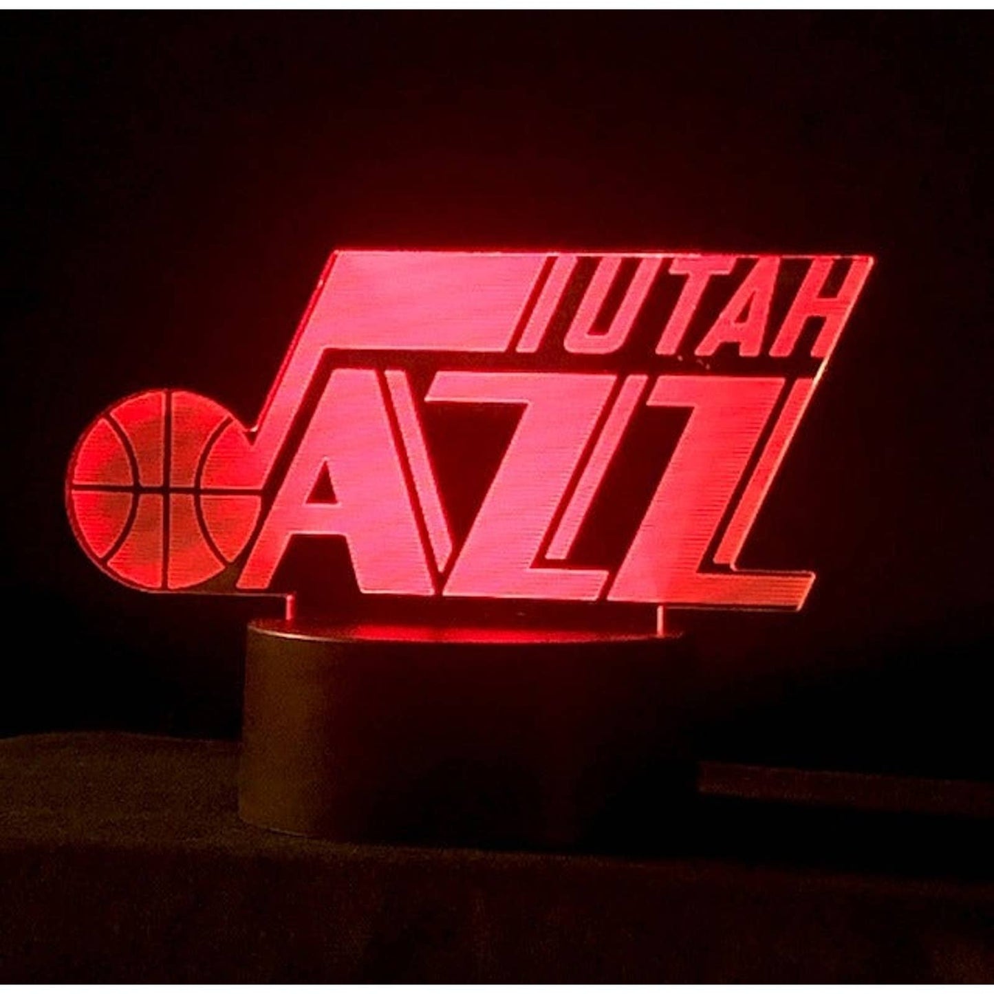 Utah Jazz 3D LED Night-Light 7 Color Changing Lamp w/ Touch Switch