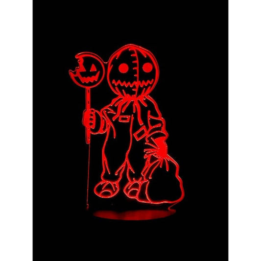 Trick Or Treat 3D LED Night-Light 7 Color Changing Lamp w/ Touch Switch