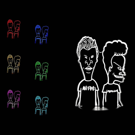 Beavis and Butt-Head 3D LED Night-Light 7 Color Changing Lamp w/ Touch Switch