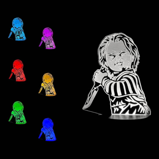 Chucky 3D LED Night-Light 7 Color Changing Lamp w/ Touch Switch