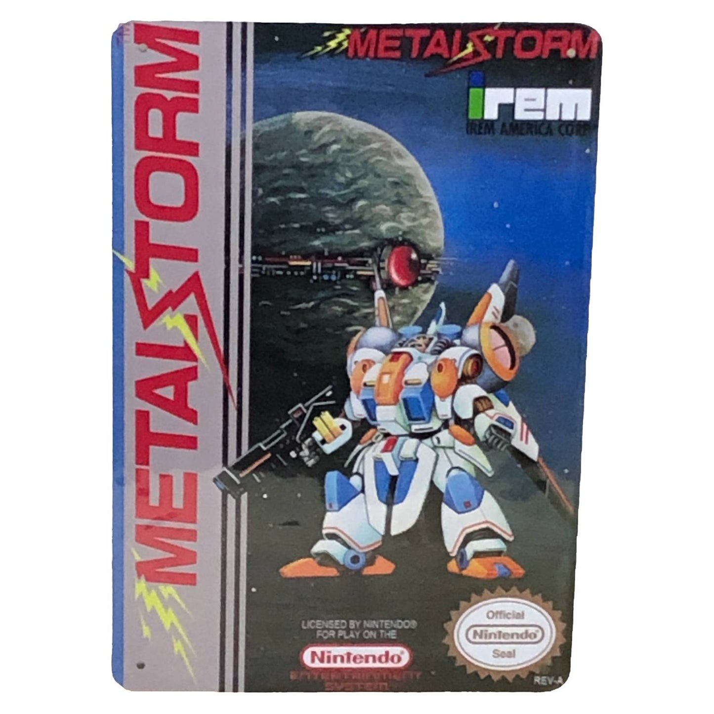 Metal Storm Nintendo Video Game Cover Metal Tin Sign 8"x12"