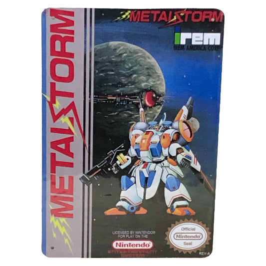 Metal Storm Nintendo Video Game Cover Metal Tin Sign 8"x12"