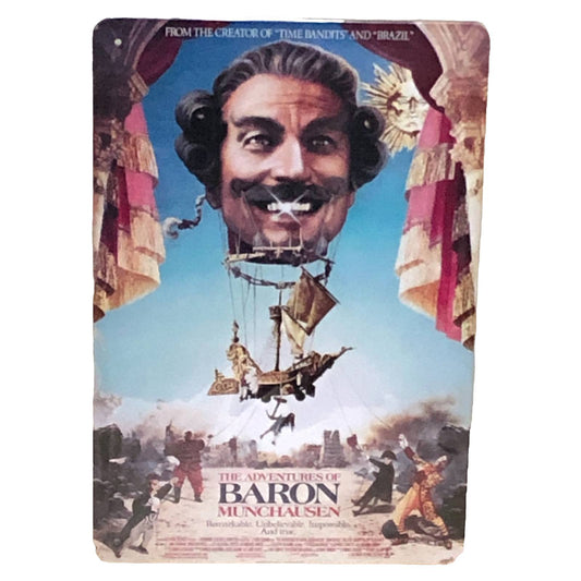 Adventures of Baron Munchausen Movie Poster Tin Sign 8"x12"