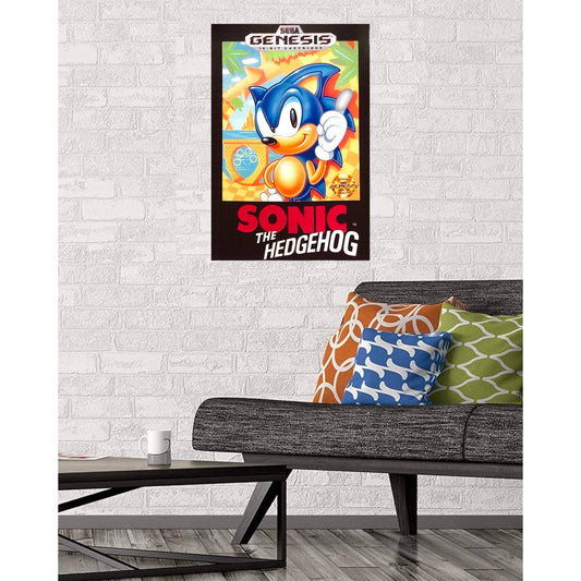 Sonic Hedgehog Video Game Poster Print Wall Art 16"x24"