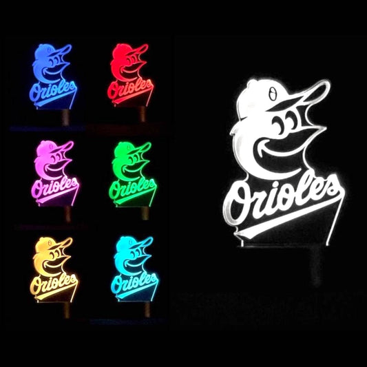 Baltimore Orioles 3D LED Night-Light 7 Color Changing Lamp w/ Touch Switch