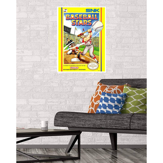 Baseball Stars Video Game Poster Print Wall Art 16"x24"