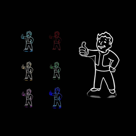 Fallout Pip-Boy 3D LED Night-Light 7 Color Changing Lamp w/ Touch Switch