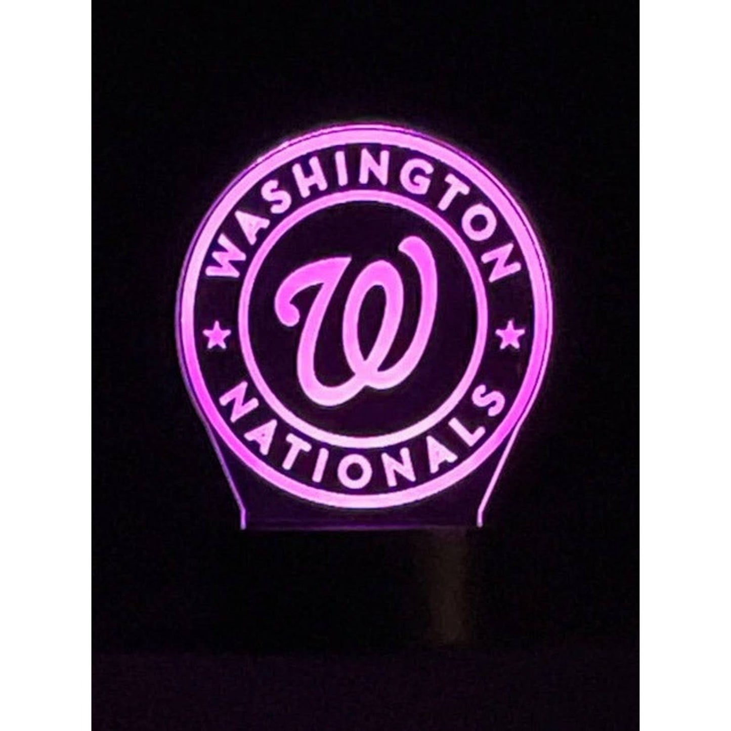 Washington Nationals 3D LED Night-Light 7 Color Changing Lamp w/ Touch Switch