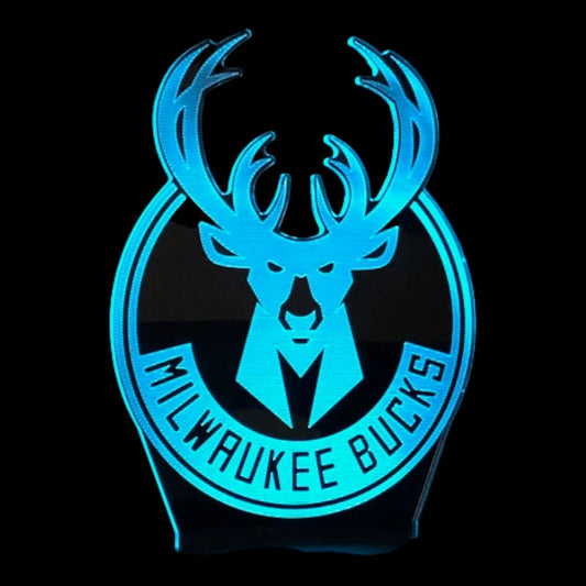 Milwaukee Bucks 3D LED Night-Light 7 Color Changing Lamp w/ Touch SwitchN/A