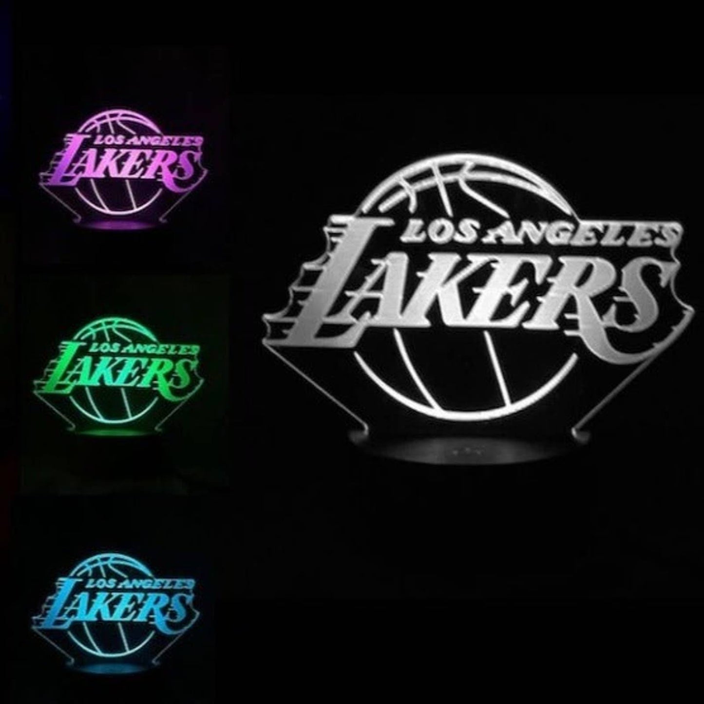 Los Angeles Lakers 3D LED Night-Light 7 Color Changing Lamp w/ Touch Switch